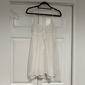 Tillys - Sun Dress - Adjustable Spaghetti Straps - White - L